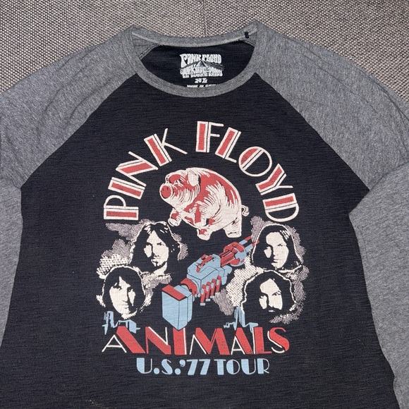 Pink Floyd Animals 1977 US Tour Raglan thermal long sleeve shirt XL - Picture 2 of 4